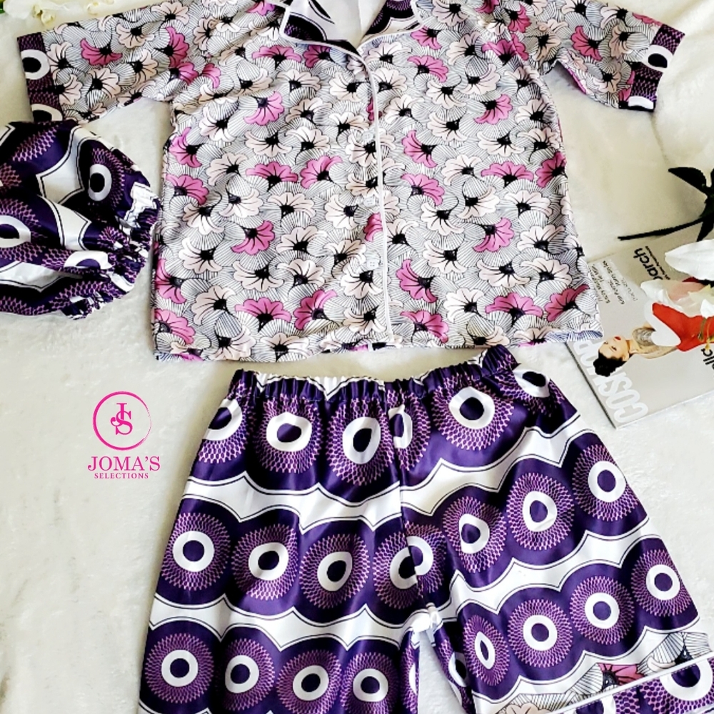 African print pajamaz set